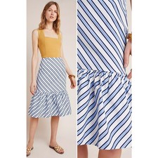 Anthropologie x Maeve Ryanne Flounced Midi Skirt - Size 8 - NWT