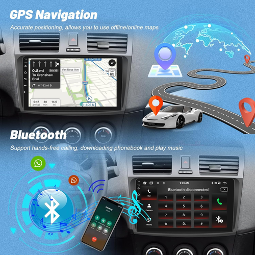 2+32GB Android 14 Car Stereo GPS Radio Sat Nav For Mazda 3 2009-2013 DAB+ 2+32GB - Picture 6 of 16