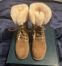 EMU Shoreline Waterproof Sheepskin Lined Tan Boots Size 6 Excellent Condition
