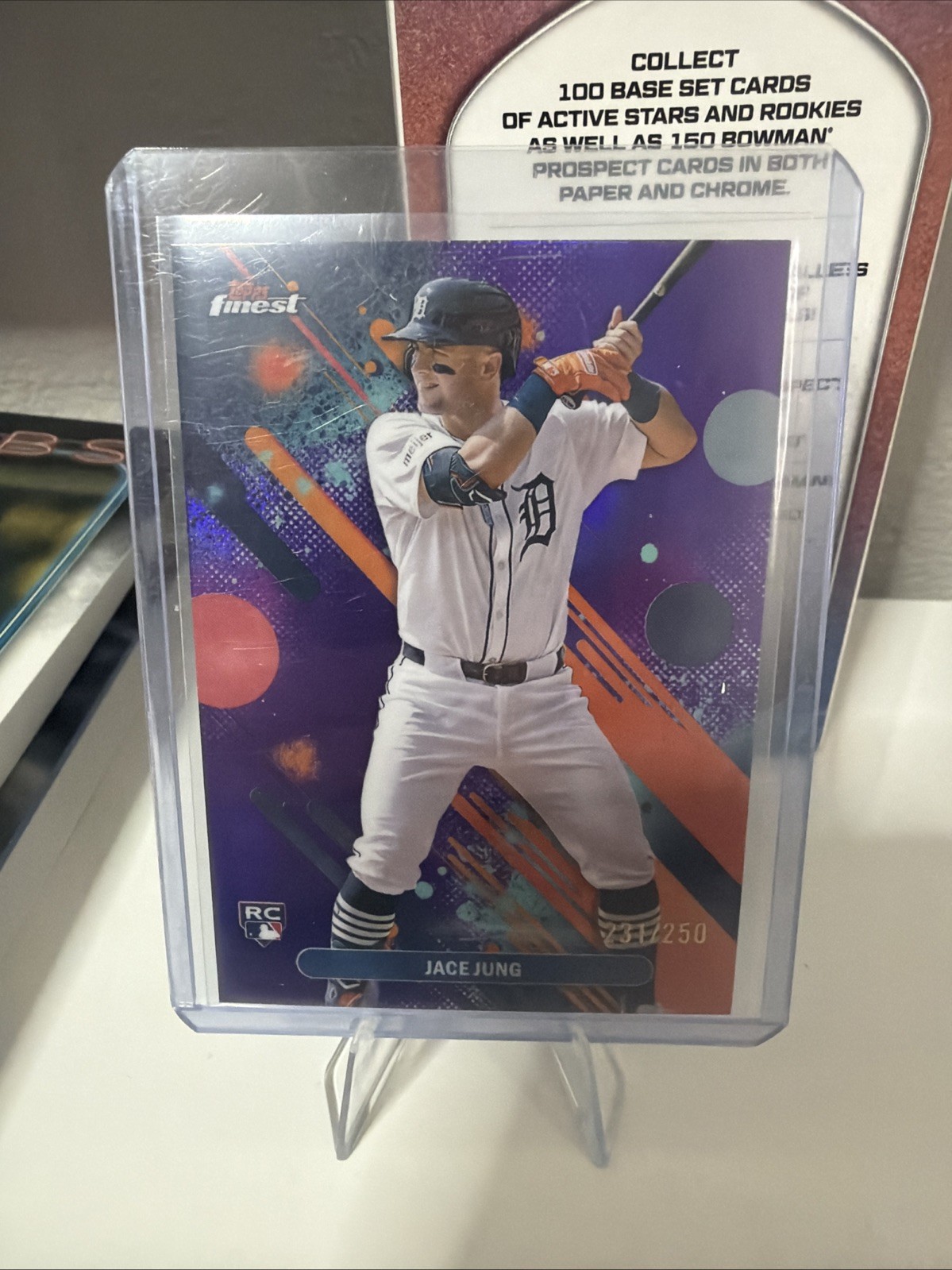 2025 Topps Finest - Common Jace Jung #29 Purple Refractor /250 (RC)