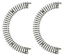 Z gauge curved rail without track bed R45mm 180° 2 pieces R091 Railway model sup