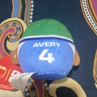 Avery Green Bird Plush Stuffed Animal with Tag Blue Jersey #4 Cute Collectible — photo 2