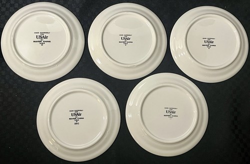 US Air Airways Goldrand Creme Keramik Teller Mayer China 5" Airline 5er SET - Bild 4 von 6