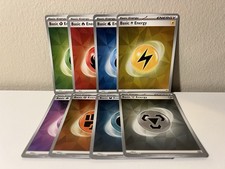 Complete Holo Energy Set Scarlet And Violet Pokemon TCG SVE 8 Cards Cracked Ice