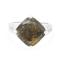 Cavill Ring Dinosaurier Quarz 5,62Ct Silber 925 Mit 6 WeißEn Topasen-