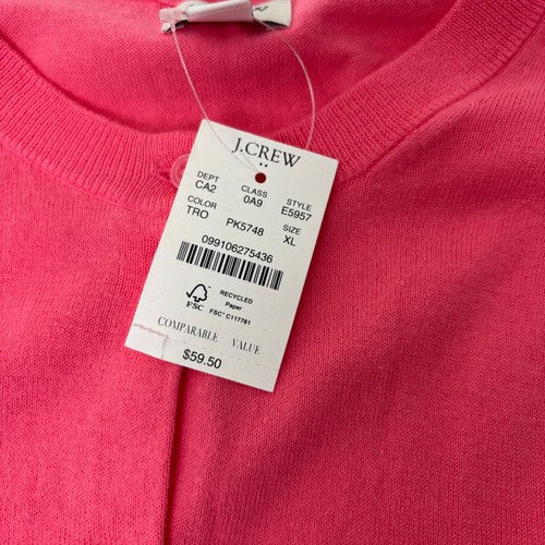 NWT J. Crew Women's Cardigan Sweater - Pink - Size XL - Picture 3 of 8