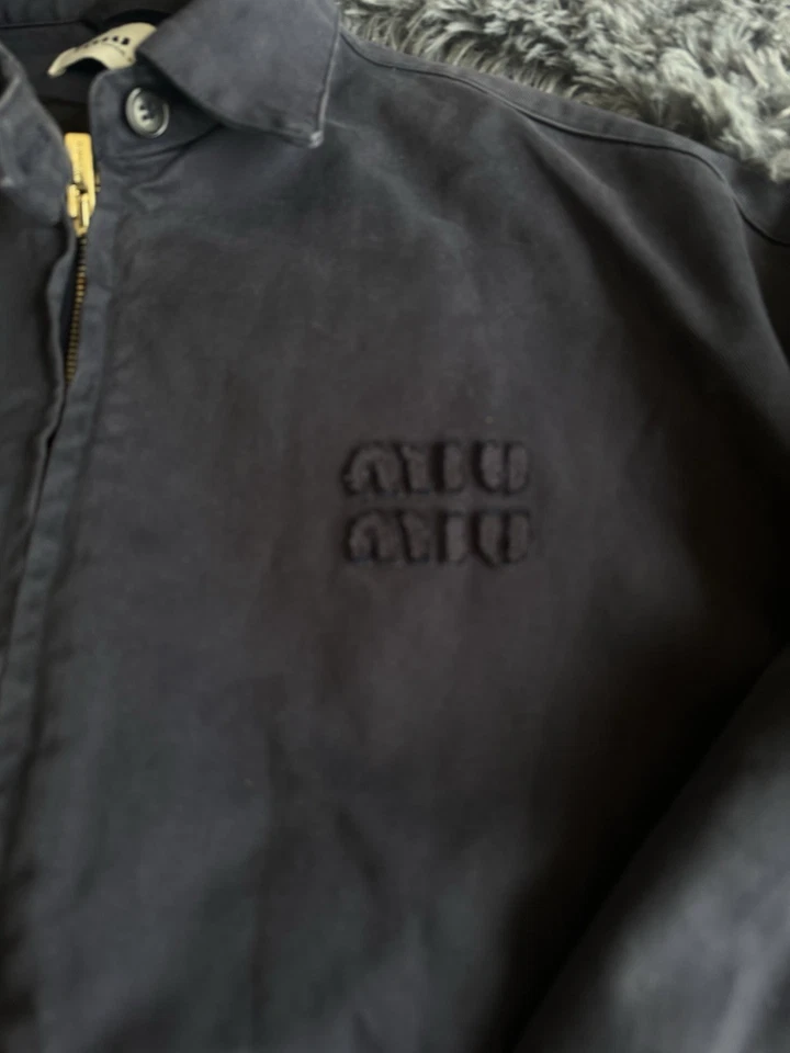 Miu Miu 海军蓝工作棉夹克,尺寸 42 — 第 3/4 张图片