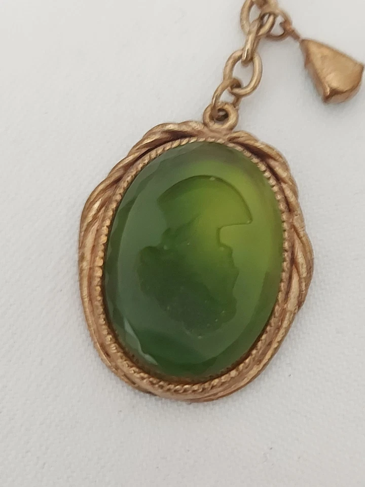 Tiefdruck-Collier Gemme Anhänger Fantasy Vintage Jewelry Kristall/Strass  - Bild 3 von 4