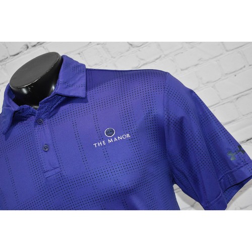 Under Armour Golf Polo Shirt Men Size Medium Polyester HeatGear Performance - Picture 2 of 7