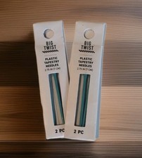 Big Twist Plastic Tapestry Needles, 2.75 Inch 7cm , 2 Packs - NEW