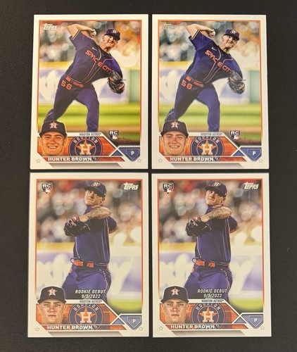 (4) Hunter Brown 2023 Topps ROOKIE #111 Lot - Update Debut #US315 - Houston