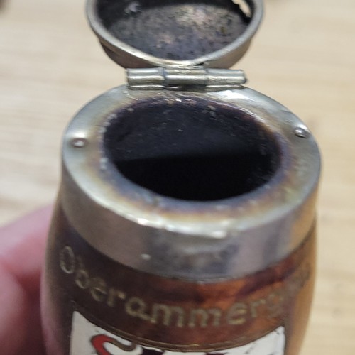 Pipa de tabaco Bruyere tallada a mano con tapa de madera de colección *Sin tallo Oberammergau - Imagen 9 de 17