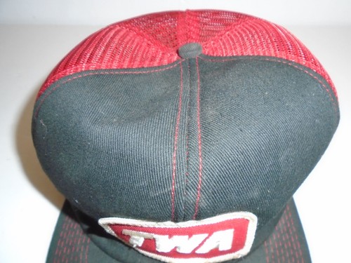Vintage TWA AIRLINES BLACK/RED ADJUSTABLE BASEBALL CAP - Picture 8 of 9