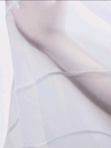 White Sexy & Soft Organza Button Down Long Sleeve Pleated Design Maxi Blouse M - Picture 13 of 24