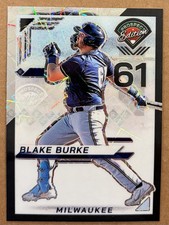 2025 Prospect Edition Blake Burke Holo Black Velocity Rookie # /39 Milwaukee