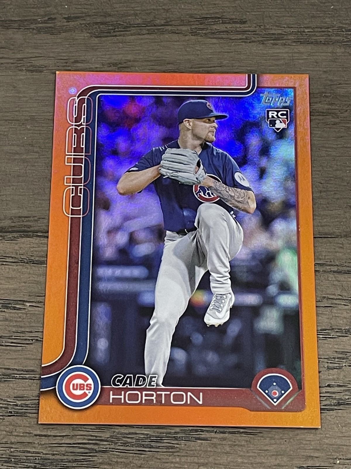 2025 Topps Update Orange Rainbow Foil Cade Horton RC #US140 Chicago Cubs /25
