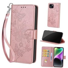 Designed for iPhone 15 Plus Case Wallet,Women Flip Folio Cover with Embossed 7