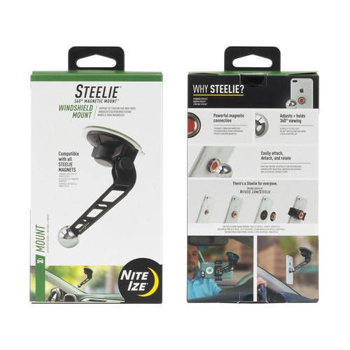 Support de pare-brise magnétique 360° Nite Ize Steelie - Photo 3 sur 7