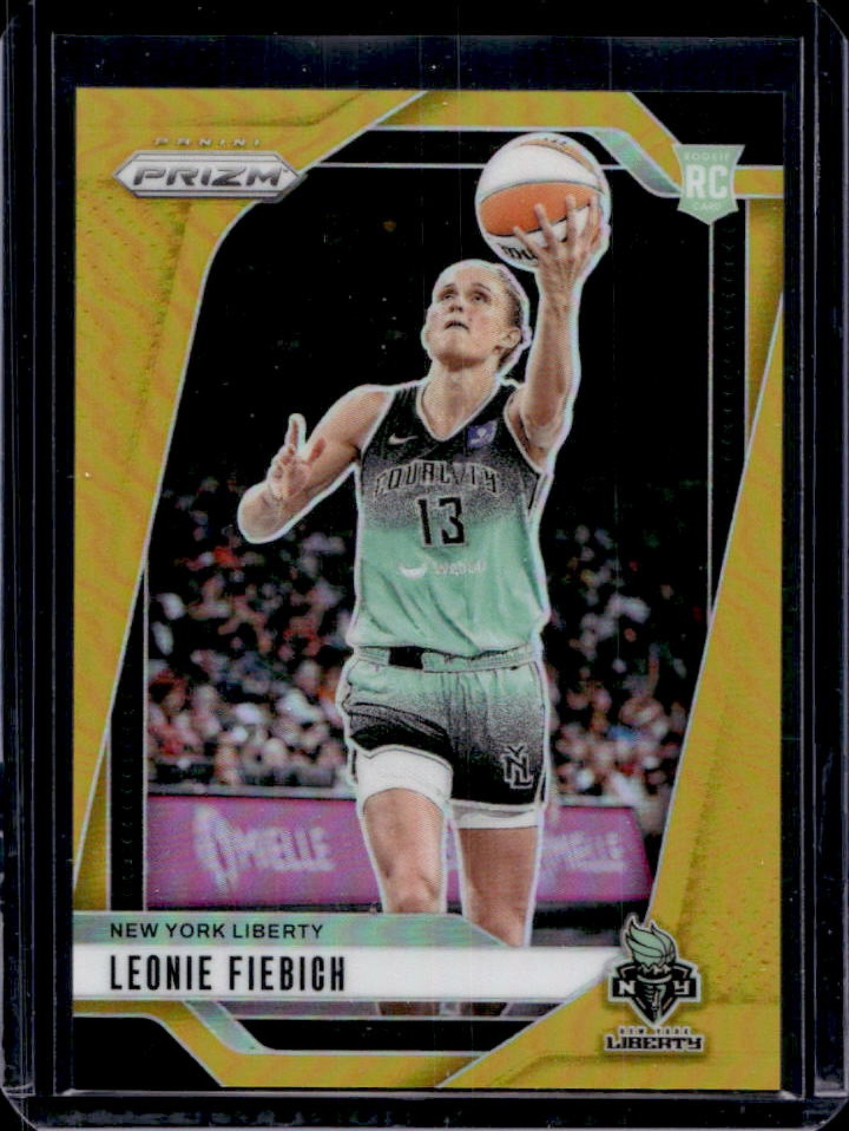 2024 Panini WNBA Prizm Leonie Fiebich RC Gold Rookie #9/10 Liberty