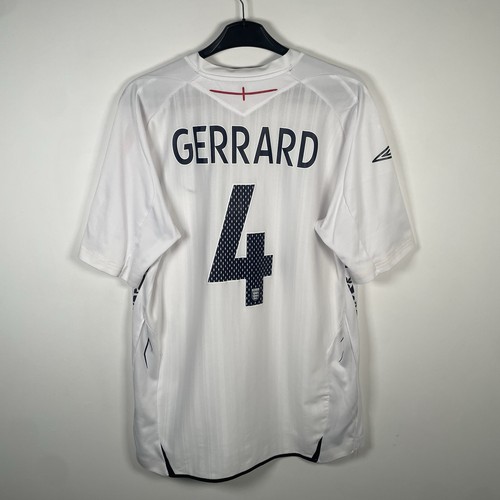 England 2007/09 Home Football Short Gerrard 4 Shirt Sleeve Mens Size L - Picture 14 of 20