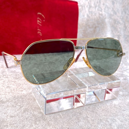 Vintage Cartier Sonnenbrille Santos Goldgestell 56-14-130 - Bild 1 von 16