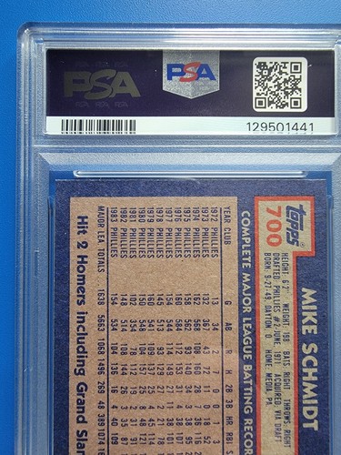 Mike Schmidt 1994 Topps Baseball Card #700 PSA 7 NM - Picture 7 of 11