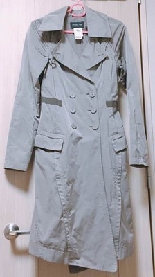 PATRIZIA PEPE Trench Coat Size 40 Gray Beige Spring Autumn Fashion