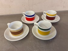 Set 4 Espressotassen mit Untertassen, Marke ACF, orig. vintage, sehr selten