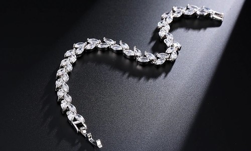 AAA CZ Armband Damen Zirkonia Braut Hochzeit Premium Schmuck - Bild 3 von 6