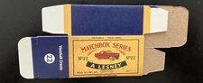 Matchbox #22 Vauxhall Cresta 1961 Type C Repro Box 