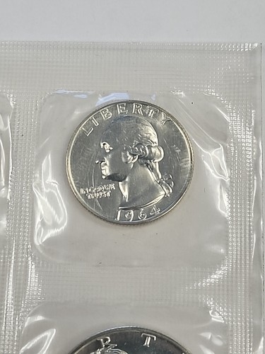 1964 US Mint Silver Proof Set in OGP Cello | NO ENVELOPE | Kennedy | 90% Silver - Picture 3 of 10