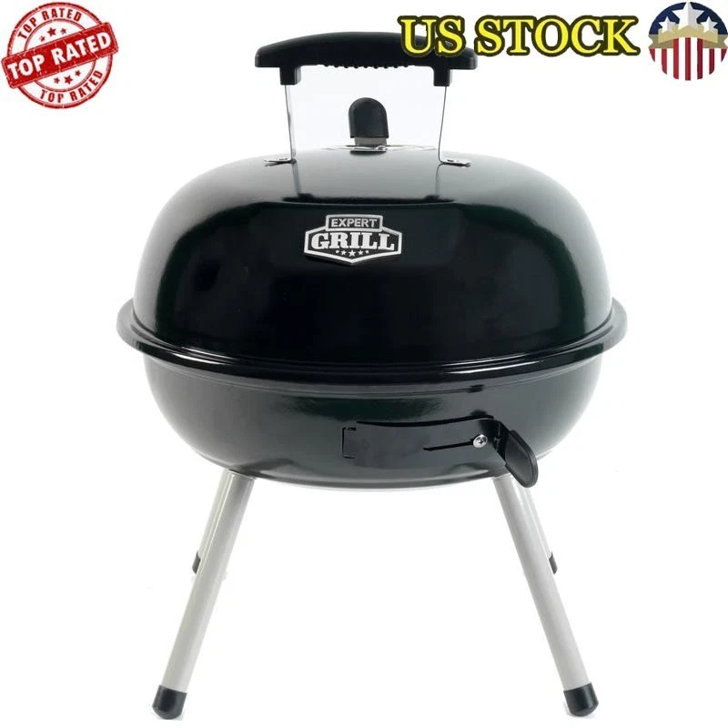Portable Charcoal Grill 138sq in Cooking Surface Easy Clean Adjustable Vents New