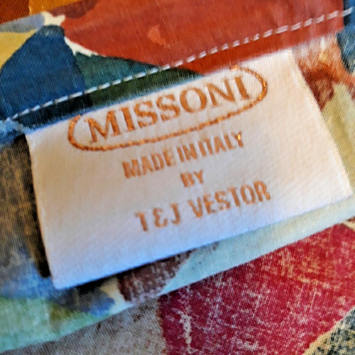 Juego 3 fundas de almohada Missoni Italia T&J Vestor coloridas geométricas tamaño euro de colección años 80 - Imagen 11 de 18