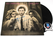 PETE TOWNSHEND SIGNED 'EMPTY GLASS' SOLO ALBUM VINYL RECORD BECKETT COA THE WHO