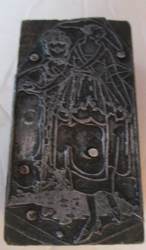 PRINTER'S BLOCK OF FASHION LADY OF THE EARLY 1900'S