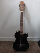 Angel Lopez EC3000CBK Classical Solid Body - Black, Silent Guitar 