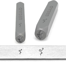 2 Sizes Metal Design Stamps Kit for Jewelry DIY Stamping Making. Flower-2