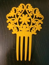 yellow Spanish Flamenco Hair Comb Peineta From SPAIN New