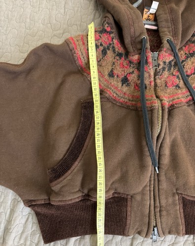 Jean Paul Gaultier Fuzzi Women’s Brown Cropped Zip Hoodie Made in Italy Size M - Picture 13 of 24