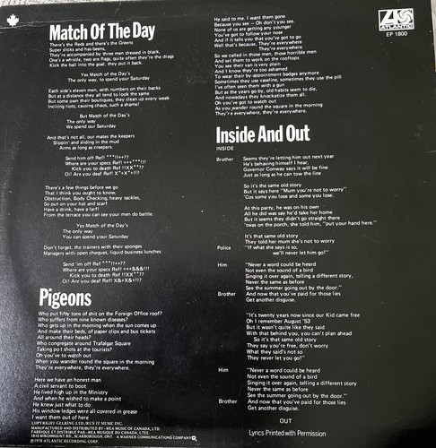 GENESIS Spot the Pigeon Vinyl EP Atlantic EP-1800 1978 VG+/NM - Picture 2 of 3