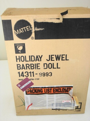 NUEVA MUÑECA Barbie joya navideña edición limitada de porcelana como nueva en caja con remitente - Imagen 12 de 12