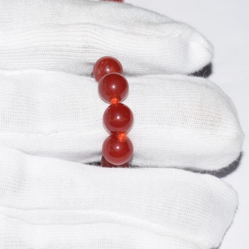 Rubí Corindón Piedra Preciosa Lisa Redonda 9 mm 27 Cuentas Oración Gurú Mano Japa Mala - Imagen 6 de 8