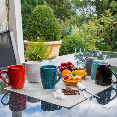 Juego de 6 hermosas tazas de café de cerámica INARI taza de café moderna loza taza té - Imagen 4 de 9