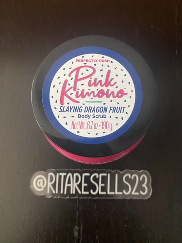 Perfectly Posh PINK KIMONO SLAYING DRAGON FRUIT Body Scrub 6.7oz NEW - Picture 1 of 8