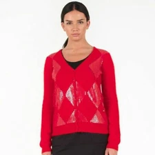 FRED PERRY x Richard Nicoll Angora/Cashmere Cardigan Size: UK 10 EXCELLENT Condi