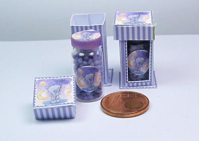 *~* Niedliches Glas mit Badeperlen für Babys oder Kinder & Geschenkbox 2 *~*   