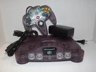 Nintendo 64 N64 Atomic Purple Console w/ Controller Cables Tested 30-Day Wty