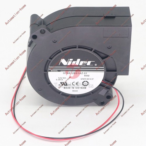 New 1PC NIDEC G76B12BS1AZ-51E032 12V 0.4A cooling fan - Picture 3 of 4