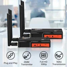 656ft Wireless HDMI Extender Video Transmitter Receiver for Camera Laptop To TV