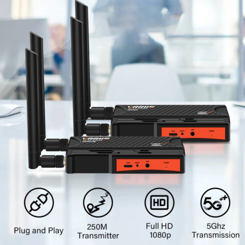 Receptor transmisor de video extensor HDMI inalámbrico 250M para cámara portátil a TV - Imagen 2 de 16